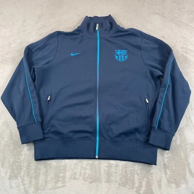 Chaqueta de fútbol Nike FC Barcelona para hombre 2XL azul Barça cremallera completa rendimiento Foto 1 de 4