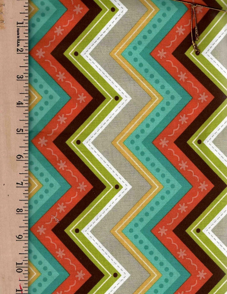 Here Fishy, Fishy 526165 Chevron 100% Algodón TELA Precio por Yarda Foto 1 de 1