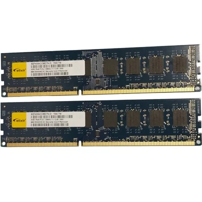 2x4GB (8GB) Elixir 4GB.1Rx8.PC3L-12800U-11-12-B1.160 DDR3 RAM  ##1146 - Bild 1 von 2