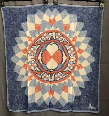 Bufanda enrollada a mano VERA de rayón y seda de gasa 26" x 26" Foto 1 de 4