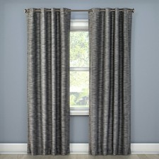 Tara Stripe Blackout Curtain Panel Gray (50"x84") - Eclipse