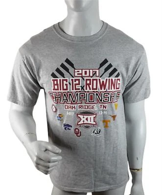 2017 Big 12 Rowing Championship Champion Authentics T-Shirt Gray Men's (Size: M) Foto 1 de 2