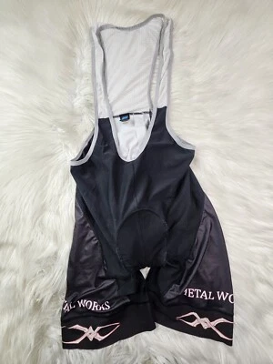 Squadra Cycling Bib Shorts Mens (2XL) Black Red White Metal Works - Изображение 1 из 4