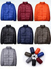 Winter Men Cotton Down Jacket Lightweight Casual Stand Collar Coat Warm Outwear