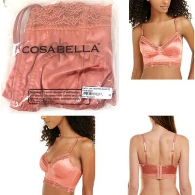 Bustier recortado sin cables Cosabella Madeline Maden1501 suave puesta de sol talla opcional nuevo con etiquetas Foto 1 de 3