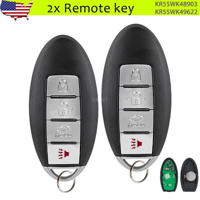 2 Для 2007 2008 2009 2010 2011 2012 Nissan Altima Smart Prox дистанционный брелок 4B - Изображение 1 из 4