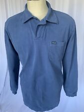 FACONNABLE Mens Cotton Rugby Shirt Blue, Large