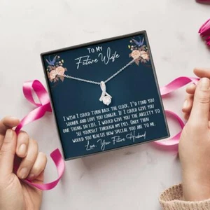 Alla Mia Futura Moglie Regalo Seducente Bellezza Collana Compleanno Gioielli Sorpresa Sposa - Foto 1 di 6