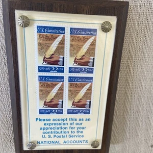US Signing Constitution 22c Stamp Block of 4 Scott #2360 Framed Rare Members - Picture 1 of 11