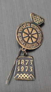 Vintage Pin Badge 100 years of All-Union holidays Culture Latvia USSR 1973 - Picture 1 of 4