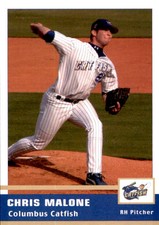 2005 Columbus Catfish Grandstand #4 Chris Malone Riverbank California CA Card