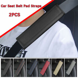 Universal 1 Pair Car PU Seat Belt Shoulder Pad Straps Cover Embossed for Adult