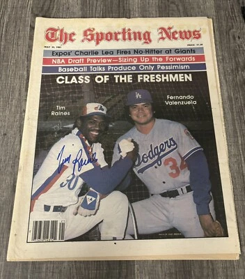 Tim Raines Signed Autograph 1983 Sporting News MONTREAL EXPOS BEAUTY ! - Image 1 of 2