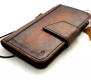 Echt Voll Leder Hülle für Apple iPhone 13 Mini Wallet Vintage Karten Cover 48 - Bild 1 von 6