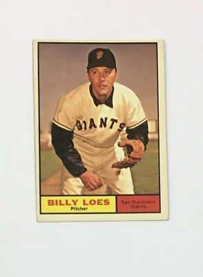 1961 Topps #237 Billy Loes Giants en muy buen estado-excelente Foto 1 de 2