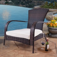 Rattanstuhl Polyrattan Gartenstuhl Gartenmöbel Kissen Bistrostuhl Rattansessel