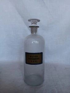 Antique Hand-blown Apothacary Jar. 10in Tall 3.5in Wide - Imagen 1 de 3