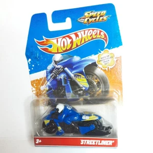NEW Hot Wheels Speed Cycles STREETLINER Blue Motorcycle Bike Toy 2010 Mattel - Picture 1 of 4