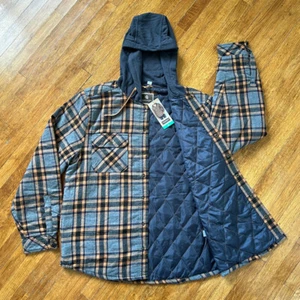 Legendary Outfitters Camisa Chaqueta de Franela Hombres XL Gris Cuadros Algodón Pesado Chamarra - Imagen 1 de 18
