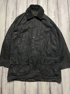Men's Barbour Beaufort Jacket Vintage Wax Navy Blue A155 England Size C36/91 CM - Picture 1 of 18
