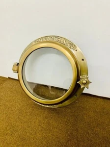 Antique Brass Porthole,Maritime Glass Porthole Boat Ship Window Glass 16 inch - Picture 1 of 7