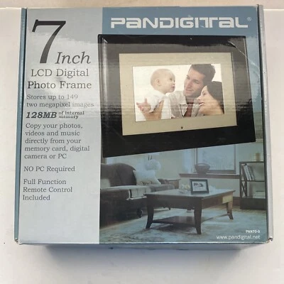 NEW PANDIGITAL 7" LCD DIGITAL PHOTO FRAME PAN 70-0 NIB - Image 1 of 4