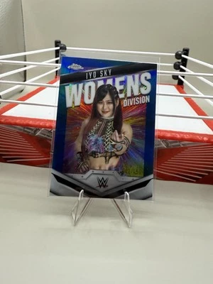 2025 Topps Chrome WWE - Women's Division Blue Refractor Iyo Sky /150 - Image 1 of 3
