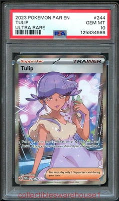 Pokemon Paradox Rift Tulip 244 PSA 10 - Image 1 of 2