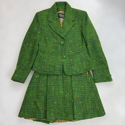 Versace Jeans Couture Vintage Conjunto de Tweed Feminino, Do Japão, i23065 - Imagem 1 de 4