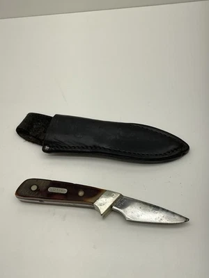 "Navaja de bolsillo vintage Schrade Old Timer con funda de cuero 6-1/2""" Foto 1 de 4
