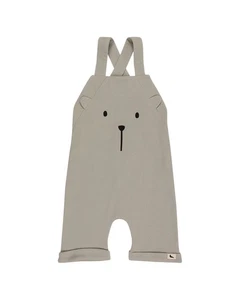 Turtledove London 3D Bear Rib Shortie Dungaree Grey 6-7 Years - Picture 1 of 3
