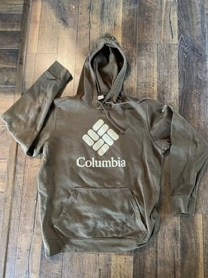 Columbia Sportswear Men's Trek Pullover Hoodie Size L Brown Big Logo AM5782 - Image 1 of 4