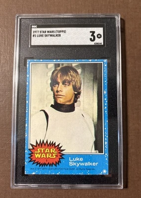 1977 Topps Star Wars Luke Skywalker #1 SGC 3 0s4 - Imagem 1 de 2