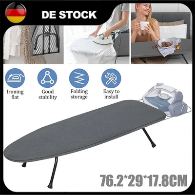 Bügelbrett Faltbar Bügeltisch Tischbügelbrett rutschfesten Füßen Klappbar Tragba - Bild 1 von 4
