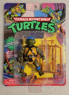 Figura de acción retro Teenage Mutant Ninja Turtles LEONARDO 5" NUEVO Playmates 2021 Foto 1 de 3