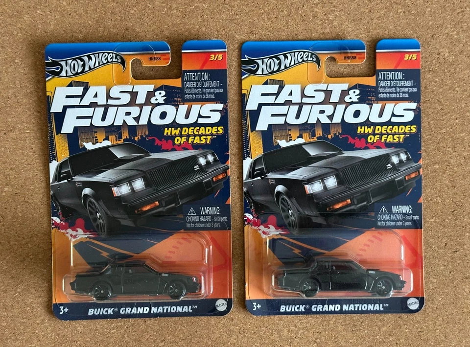 Lote de 2 - Hot Wheels Silver Series Fast & Furious Buick Grand National Negro Foto 1 de 1