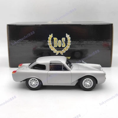 BOS 1/18 Porsche Glockler Coupe 1954 Silver BOS235 Resin Model Car Limited Used - Image 1 of 4