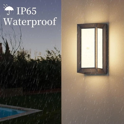 LED Wandleuchte Aussenleuchte mit Bewegungsmelder Anthrazit Sensor Außenlampe - Bild 1 von 4