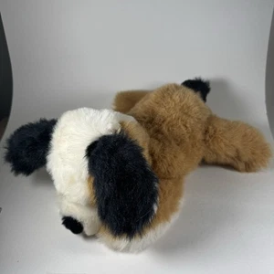 Chosun Vintage Plush Korea Puppy Dog 12" Brown White Black Mouth Open Korea - Picture 1 of 11