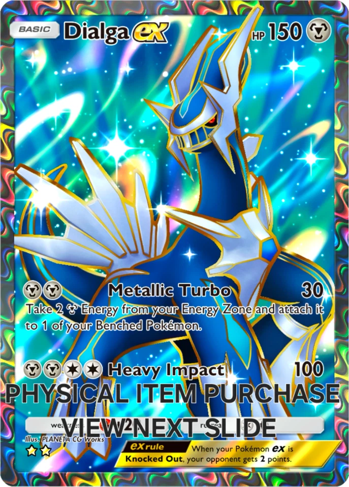 Pokemon Tcg Pocket Game Dialga ex physical card Holo **SEE DESCRIPTION ** - Image 1 of 1