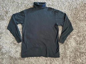 Vintage Nike Rollkragen Shirt Herren XL Langarm bestickt kariert 90er schwarz - Bild 1 von 8