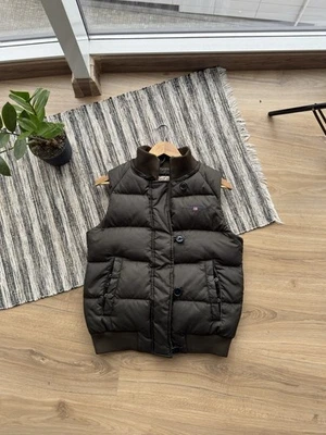 Polo Ralph Lauren Jeans Company Dark Green Olive Down Puffer Vest Mens Size S-M - Image 1 of 4