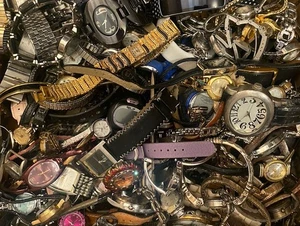 Vintage~Now Watch Lot Over 17 Pounds Wear Repair Craft Harvest - Picture 1 of 5