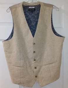 Jos A Bank Men's Beige Waistcoat Slim Fit Vest Size L Formal - Picture 1 of 4