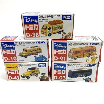 Tomy Disney Lot of 5 Diecast Cars Lion King, Wall E, Aladdin, Chip Dale, Alladin - Image 1 of 4