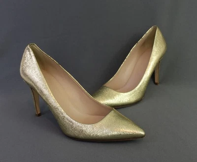 Zapato de tacón J.Crew para mujer metálico dorado granulado talla 9 Foto 1 de 4