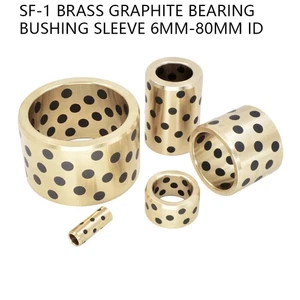 Messing Graphit Lagerbuchse Hülse 6mm-80mm Innendurchmesser selbstschmierend ölfrei SF-1 - Bild 1 von 13
