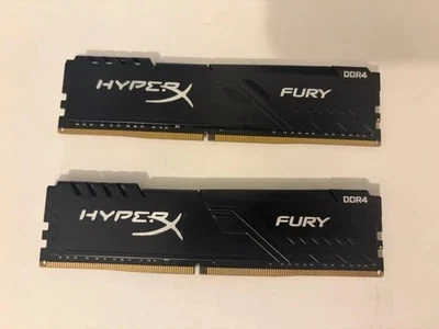 Kingston Hyper x Fury DDR4 32GB 2x16GB USED FOR ONE WEEK ONLY, UPGRADED TO 64GB. - Image 1 of 3