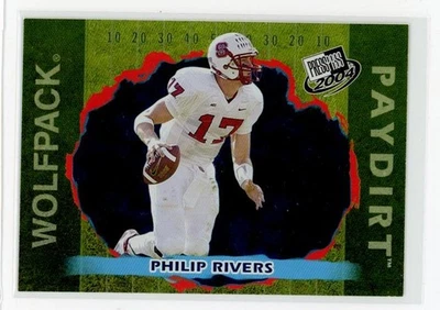 Tarjeta de novato Press Pass 2004 #PD 4 Philip Rivers Paydirt Foto 1 de 2