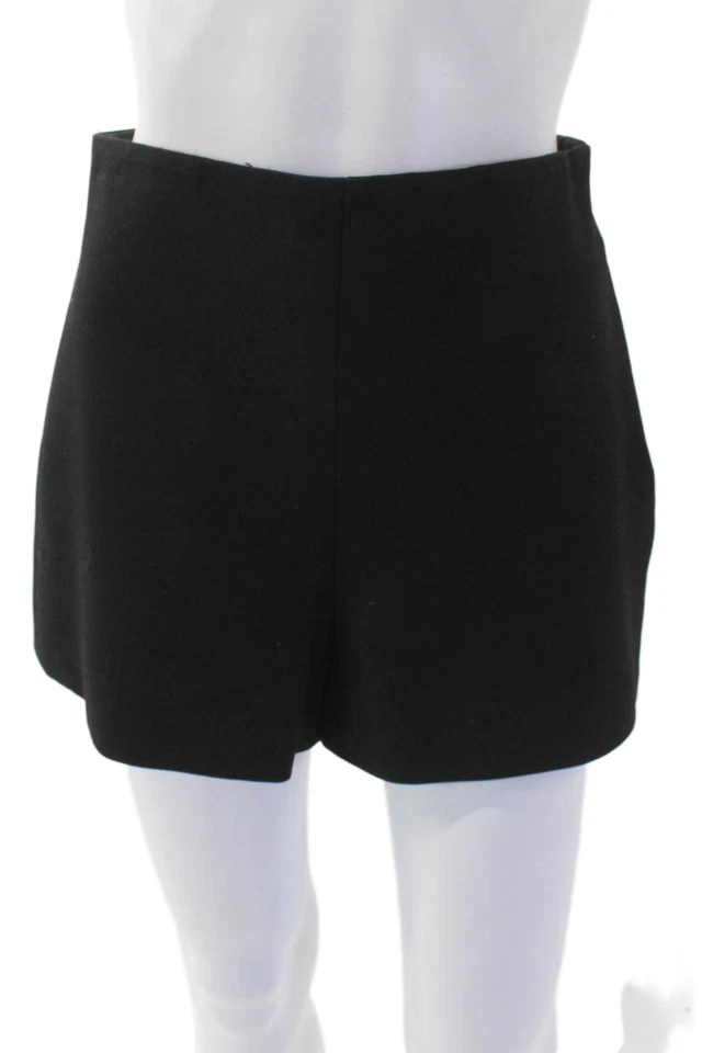 Zara Unisex Classic Black Viscose Shorts Size S - Image 1 of 4